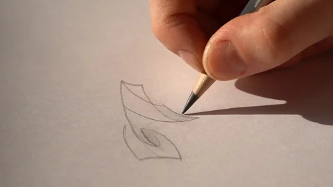 4K. A man breaking the tip of a pencil. Stock Footage 129516252