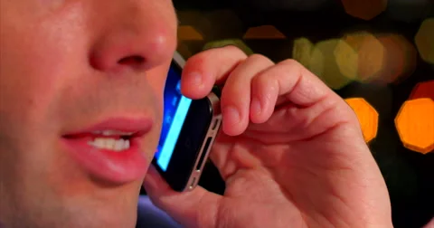 4K Man having Negative Serious Conversation on Mobile Phone Stock Footage 46605910