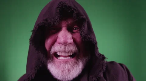 4K Man laughs hysterically in front of a green screen Stock Footage 45784895