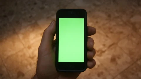 4K MAN WITH SMARTPHONE GREEN SCREEN Stock Footage 45203080