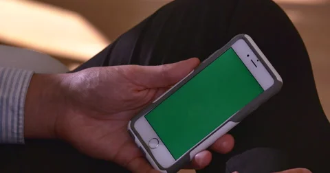 	4K Man Using Smart Phone Green Screen chroma-key Stock Footage 51055052