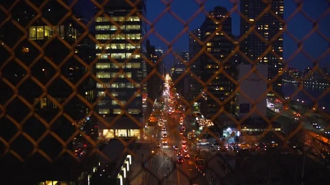 4K Manhattan Time Lapse Night Traffic Stock Footage 75251787