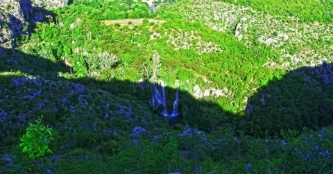 4K Manojlovac waterfall Krka river Stockbeeldmateriaal 45772298