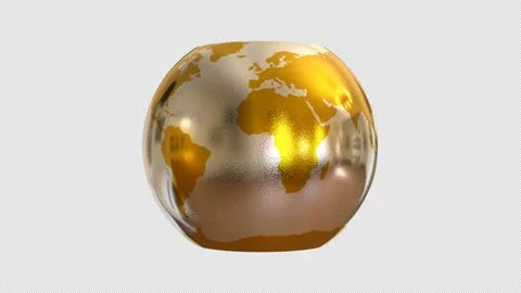 4K Map of the Earth which then morphs into a Globe and beginds rotating Stock Footage 210351320