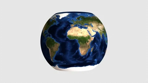 4K Map of the Earth which then morphs into a Globe and beginds rotating Stock Footage 210390591