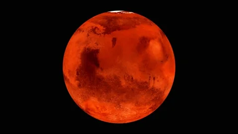 4k mars planet rotation or spinning. Stock Footage 131300576