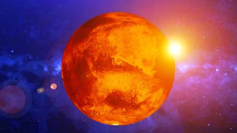 4k mars planet rotation or spinning. Stock Footage 131300795