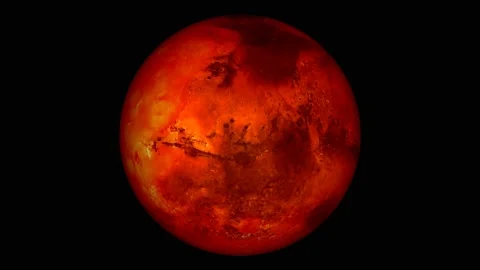 4k mars planet rotation or spinning. Stock Footage 132564485