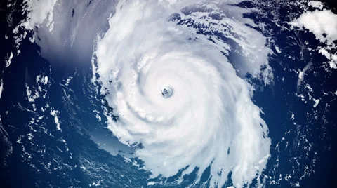4K Massive Hurricane Spins Over the Open Ocean Stock Footage 39357776