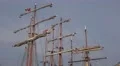 4k Masts of three tall ships in the Hamburg harbour 4k or 4k+ Resolution