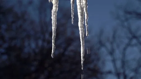 4k Melting stalactites macro Stock Footage 148078856