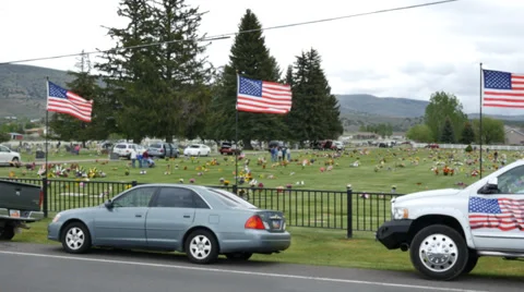 4k memorial day pan Stock Footage 38663918