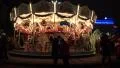 4k Merry-Go-Round carousel at Christmas fair with happy people 4k or 4k+ Resolution