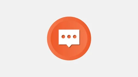 4k - Message elipsis spinning icon on white background Video stock 72474250