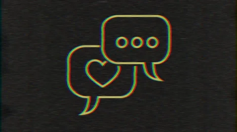 4k - Messaging logo Vhs effect with distortion Stock Footage 63118113