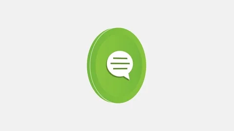 4k - Messaging spinning icon on white background Stock Footage 72472754