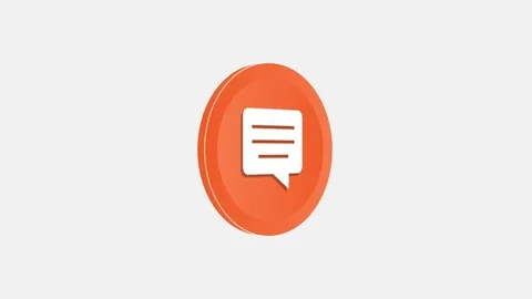 4k - Messaging spinning icon on white background Stock Footage 72473017