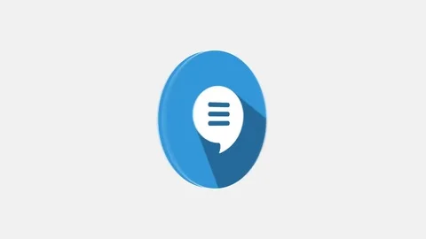 4k - Messaging spinning icon on white background Stock Footage 72512460