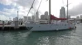 4K Miami with a luxurious yacht in Bayside Marina 4k or 4k+ Resolution