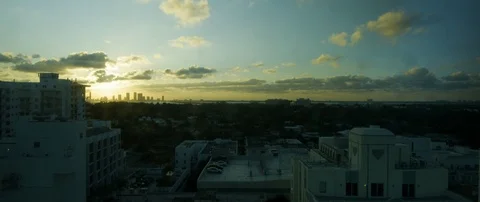 4k Miami Sunset time lapse Stock Footage 117135295