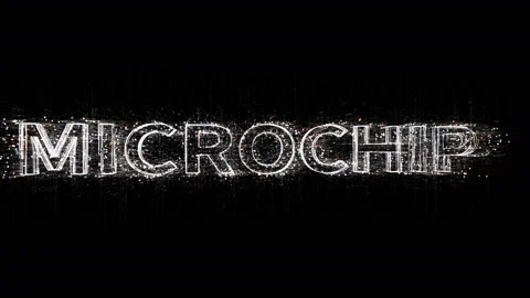 4k Microchip CPU Chip microprocessor hardware word tag,binary computer code. Video stock 111629288