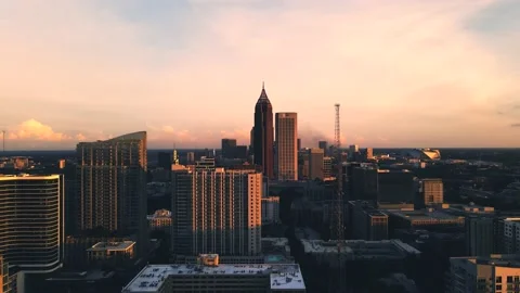 4K Midtown Atlanta Drone Ariel Footage Stock Footage