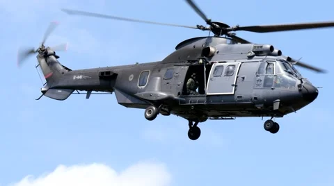 4K Military Apache flying over Stock Footage 52396239