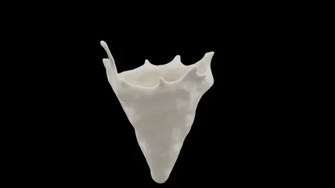 4K Milk Splash Slow Motion - Alpha channel included Stock Footage 158432008
