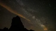 4K Milky Way Timelapse In Bucegi Mountains Landscape. Stock Footage
