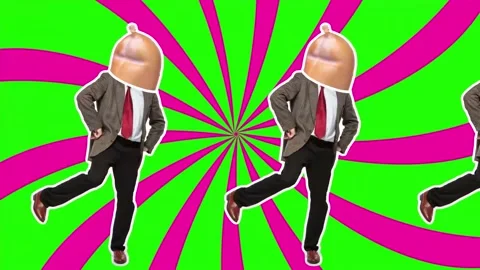 4K Minimal animation motion design. Funny sausage on dancing man Stock Footage 161227676