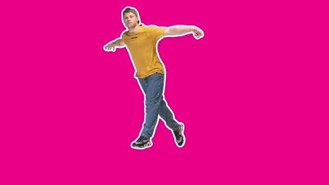 4K Minimal animation motion design. Funny dancing man on color background Stock Footage 162024020