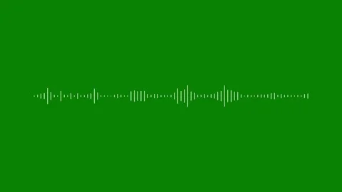 4k minimal audio spectrum equalizer wave pulsing on chroma key green screen.. Stock-Footage 346072106