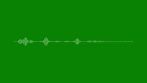 4k minimalist audio equalizer frequency wave pulsing on chroma key green sc.. 스톡 동영상 346072112