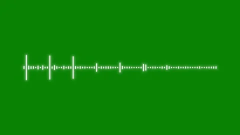 4k minimalist audio spectrum equalizer wave pulsing on chroma key green scr.. Stock-Footage 346072122