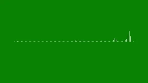 4k minimalist dotted audio equalizer frequency wave pulsing on chroma key g.. Stock-Footage 346072111