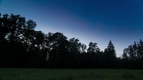 4k mion controlled Time lapse of sunset sky over forest. Stock Footage 160272700
