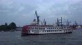 4k Mississippi Queen steam wheeler and steam boat in Hamburg harbour 4k or 4k+ Resolution