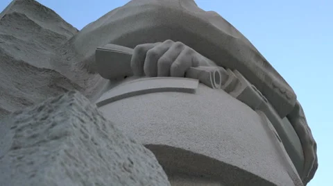 4k MLK Memorial Close-up of Statue Stock Footage 67832406