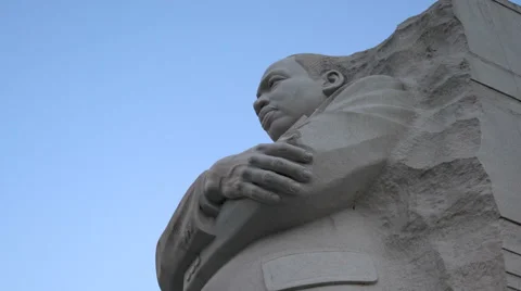 4k MLK Memorial Statue against Bright Blue Sky Stock Footage 67831350