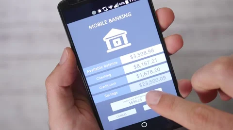 4K Mobile Banking Paying Online with Smartphone App Stock Footage 56704953
