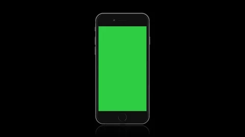 4K Mockup of Smartphone Mobile Device Screen, Blank Green Screen Foreground Video stock 78242886