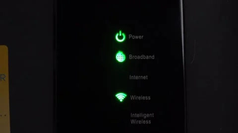 4k Modem or router flashing and bleeping Video stock 47807698