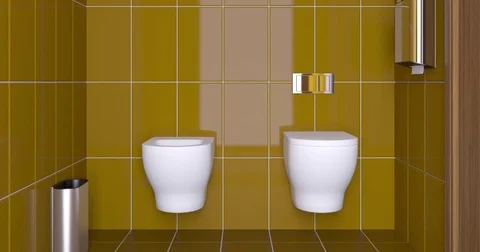 4k. modern bathroom Stock Footage 73619922