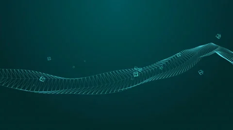 4k Modern Wave 3d Line Abstract Animation Background Seamless Loop. Stock-Footage 64929168