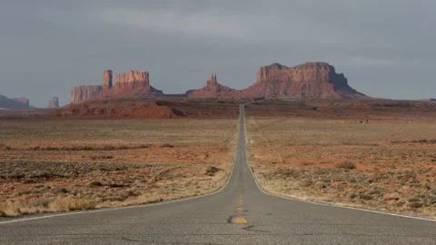 4K Monument Valley US Route 163 Highway and Sandstone Buttes Utah Stock-Footage 334617210