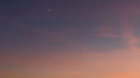 4K Moon and Venus Stock Footage 119125101