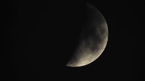 4k Moon in cloudy night sky close up video Stock Footage 93928110