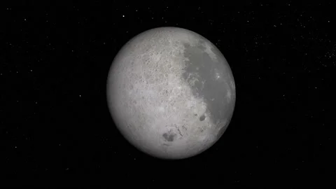 4k Moon in space, Dark space Background, Interstellar with Moon Stock Footage 199205706