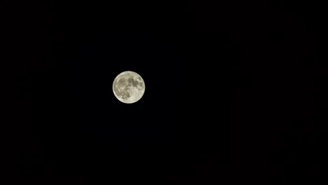 4k Moon time lapse. Moving full Moon on dark sky background. Stock Footage 244514902