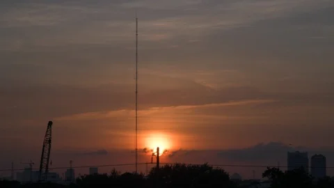 4k Morning sunrise Timelapse in Bangkok, Thailand Stock Footage